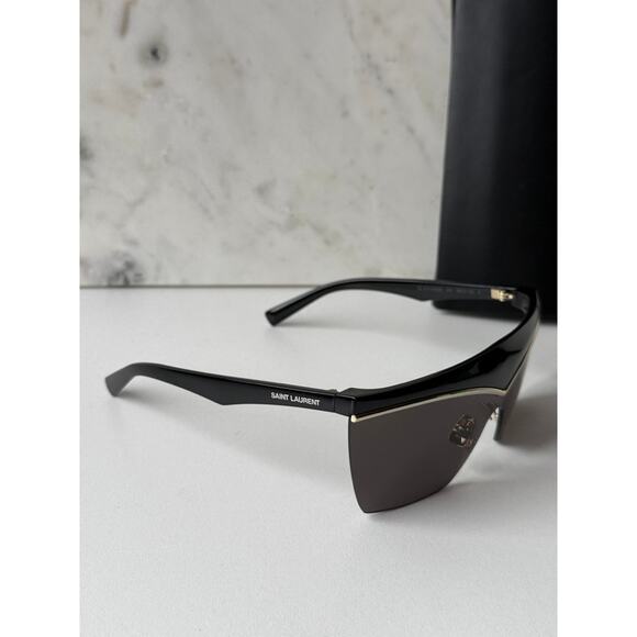 NEW Saint Laurent SL614 Oversized Black Gold Sunglasses main image 7